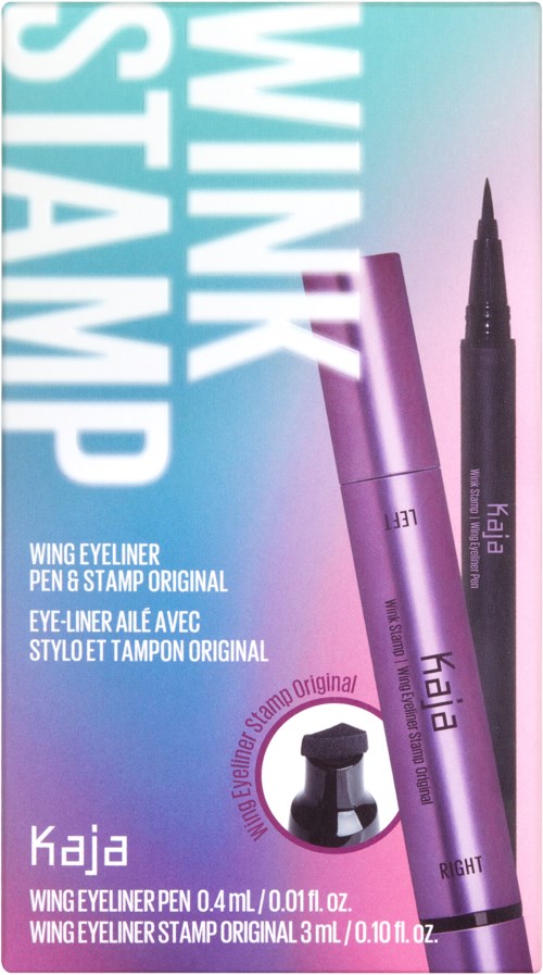 Een zwarte eyelinerpen met punt en dop, voor make-upgebruik.