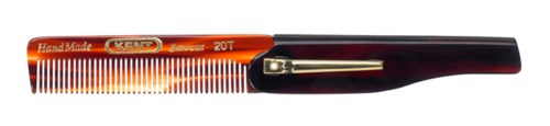 Kent Brushes Handmade Mens Folding Pocket Comb Fine