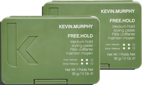 Grüne Verpackungen von Kevin Murphy Free Hold Styling Paste mit Produktinformationen.