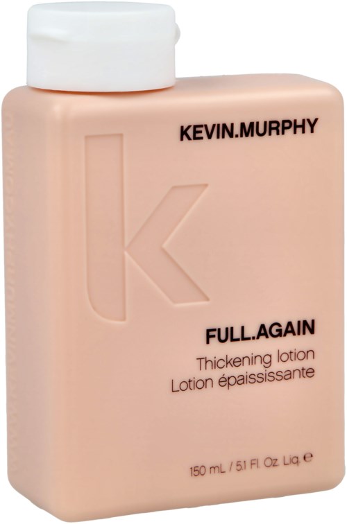 Eine rosa Lotionflasche mit weißem Deckel, gekennzeichnet Kevin Murphy Full Again, 150 mL.