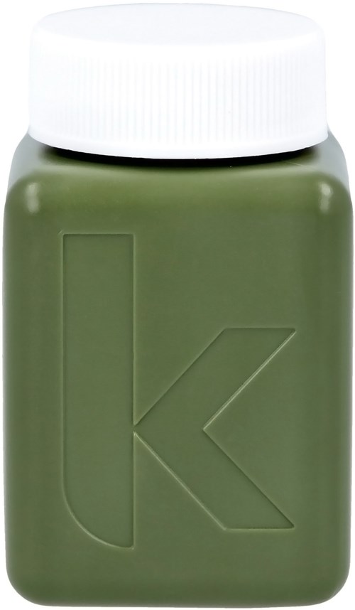 Green bottle with a large letter 'K' embossed on it and a white cap.