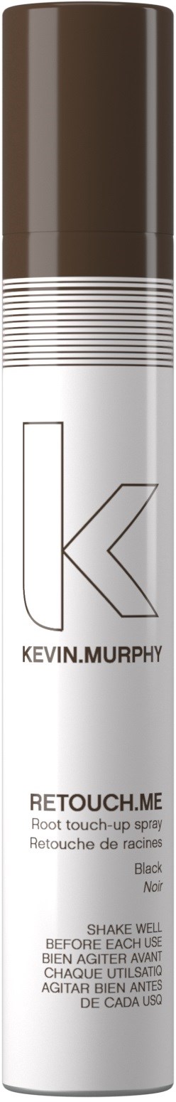 En lång vit flaska med brunt lock och bokstaven 'K', märkt Kevin Murphy retouch mousse.