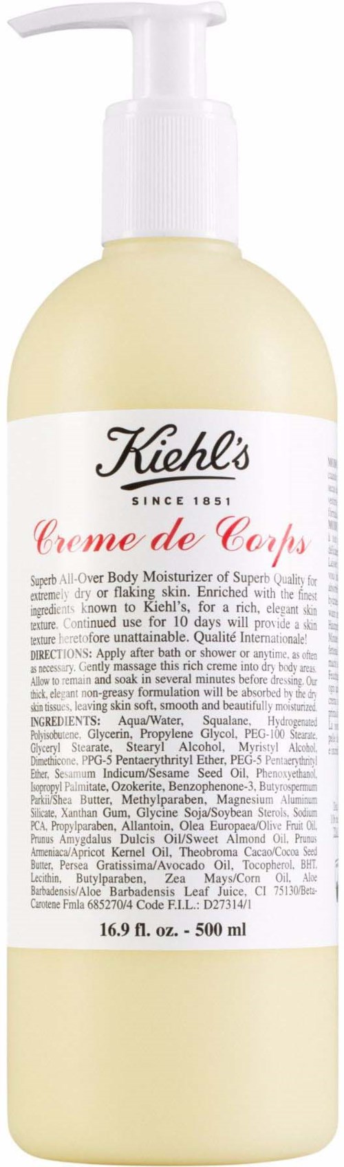 Kiehl's Creme de Corps Creme de Corps Pump  500 ml