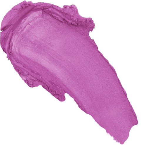 A streak of pinkish purple paint with a textured, uneven edge on a white background.