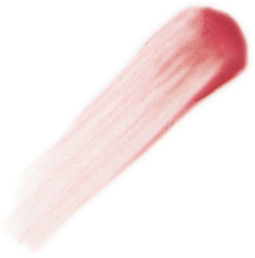 Rosa sminken swatch på hudprøve.