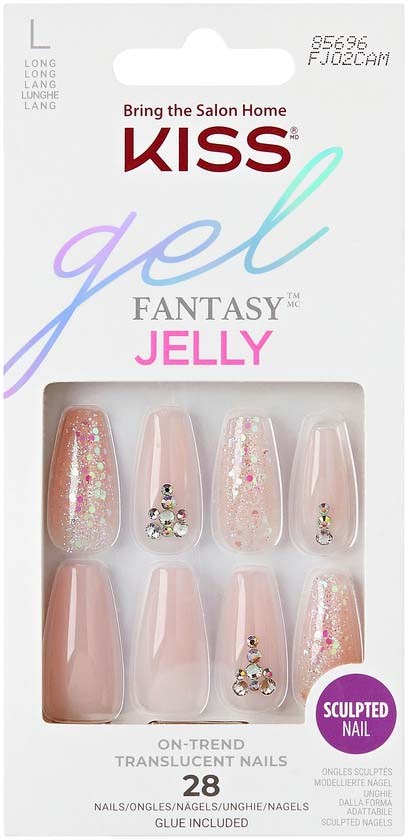 Gel neglelakkdekaler med glitter og rhinestonedesign i en pakke for salongbruk.