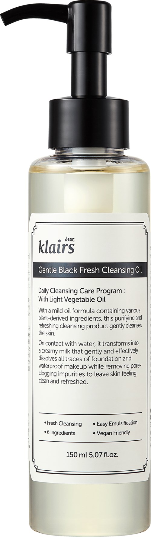 Klairs Gentle Black Gentle Black Fresh Cleansing Oil 150 ml