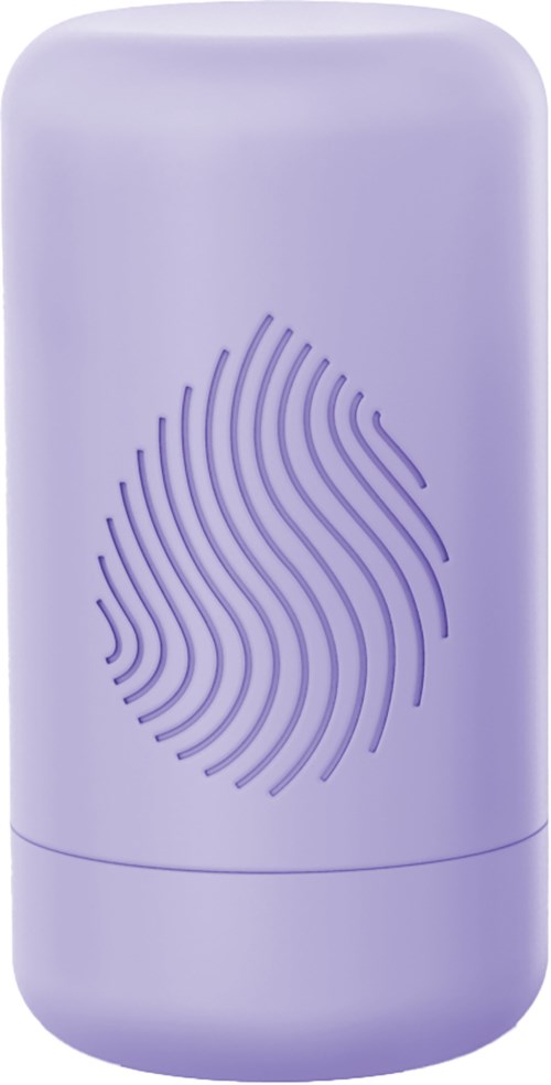 A purple device with a fingerprint symbol on the front, likely used for security or access control.