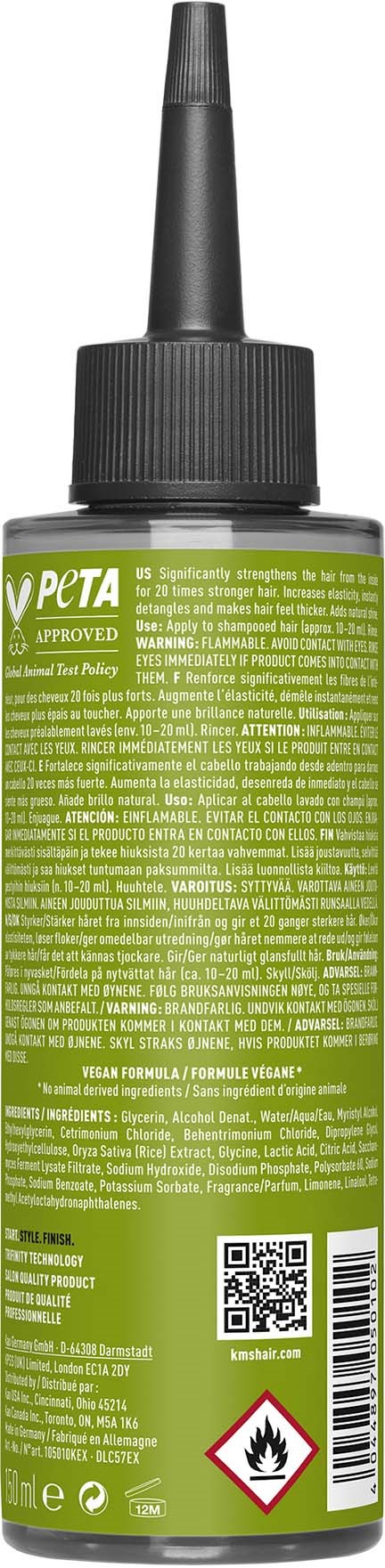 A green bottle with a black nozzle and label, containing a liquid, possibly a cleaning or chemical product.