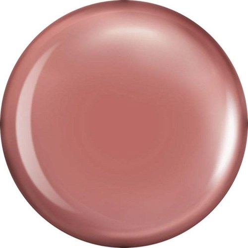 Ein runder, rosafarbener Make-up-Compact mit glänzender Oberfläche.