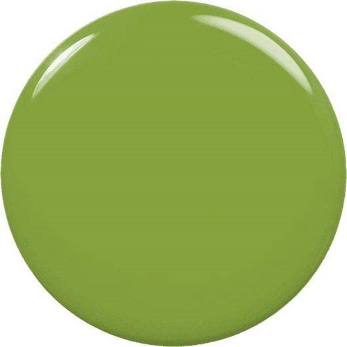Ein großer grüner Kreis mit einem glänzenden Lichtreflex oben links.