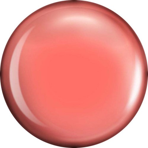 Ein glänzender, runder, rosa Gegenstand mit glatter Oberfläche und Lichtreflexionen.