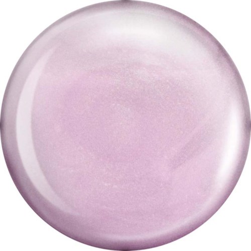 Hellrosa Nagellack mit glänzendem, glattem Finish in einer runden Flasche.