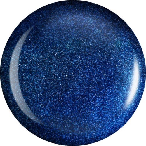 Ein blauer Ball mit glänzender, funkelnder Oberfläche und weißen Reflexionen.