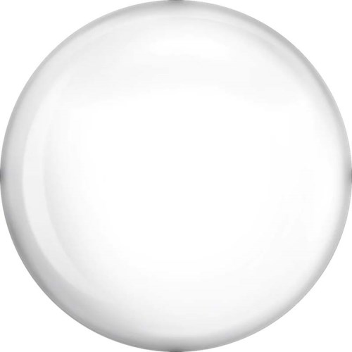 Eine schlichte weiße runde Tafel mit leichter Schatten um den Rand.