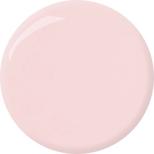 Ein weiches rosa rundes Objekt mit einem reflektierenden Teil.