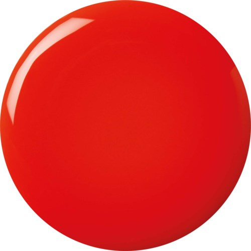 Eine glänzende rote Kugel mit einem weißen Reflexpunkt oben links.
