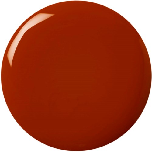 Ein glänzender brauner Ball, glatte Oberfläche, sieht aus wie eine Schokoladekugel.