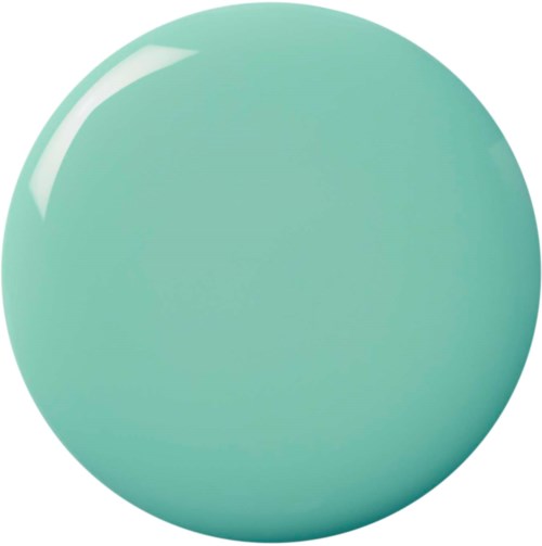 Großer, glänzender mintgrüner Ball mit weißer Reflexion oben links.