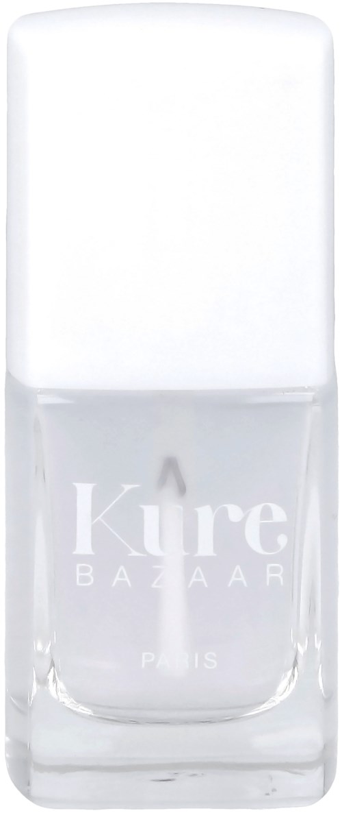 A clear, rectangular perfume bottle with white cap, labeled 'Kure Bazaar Paris'.