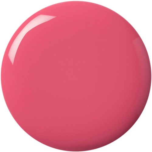 Eine glänzende, rosa, runde Kugel mit hellem Reflex oben links.