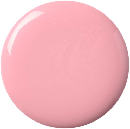 Ein runder, rosa, glänzender Gegenstand mit glatter Oberfläche und reflektierendem Lichtfleck.
