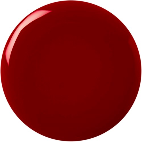 Ein großer glänzender roter Kreis mit einem weißen Highlight oben links.