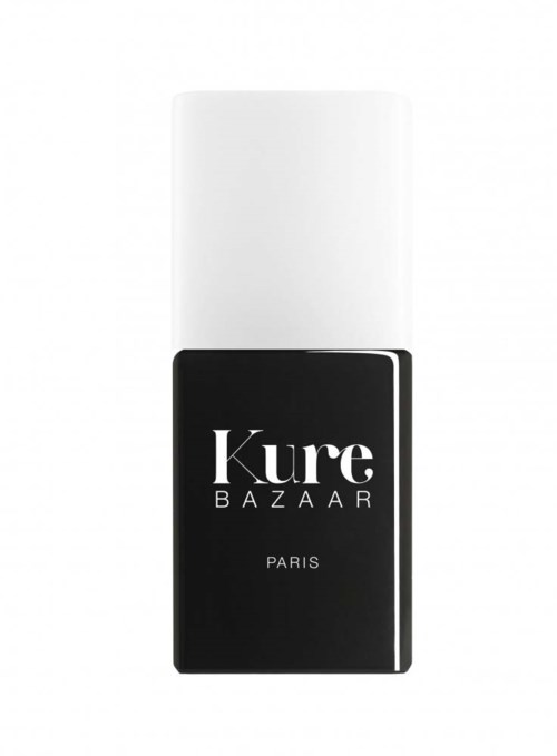 A black and white logo of Kure Bazaar lipstick with the words PARIS.