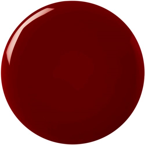 Eine rote, glänzende, glatte Kugel mit Spiegelung oben.