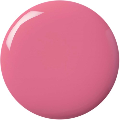 Ein glänzendes, rosa, rundes Objekt mit Reflexion auf der Oberfläche.
