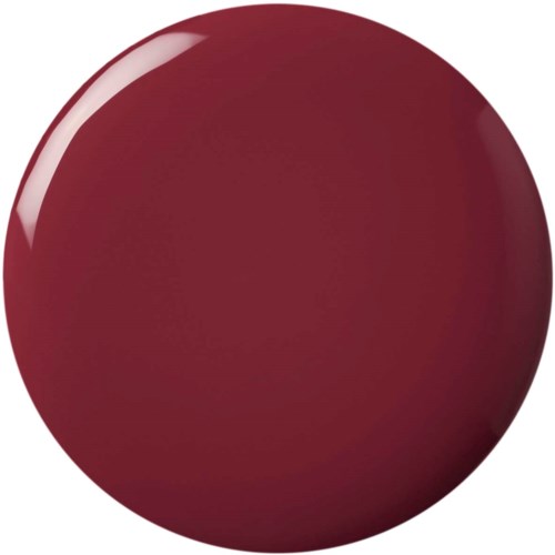 Rote Bowlingkugel mit glänzender Oberfläche und Reflexion. Sie ist groß und rund.