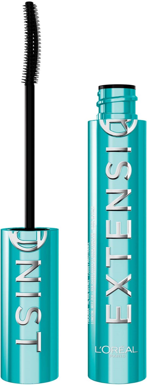 Blue mascara tube with applicator, labeled "L'Oreal Instensity".