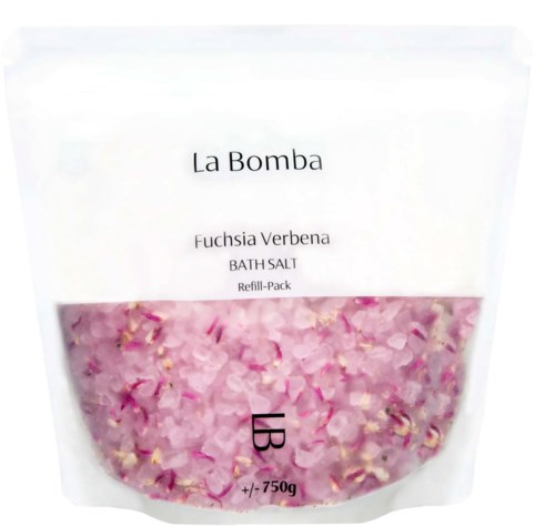 La Bomba Fuchsia Verbena Bath Salt Refill Pack 750 g