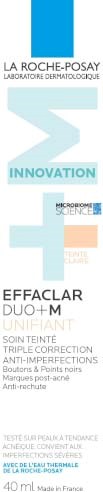 Een lange, verticale logo met blauwe, witte en lichtblauwe secties, met bedrijfsnamen en productgegevens.