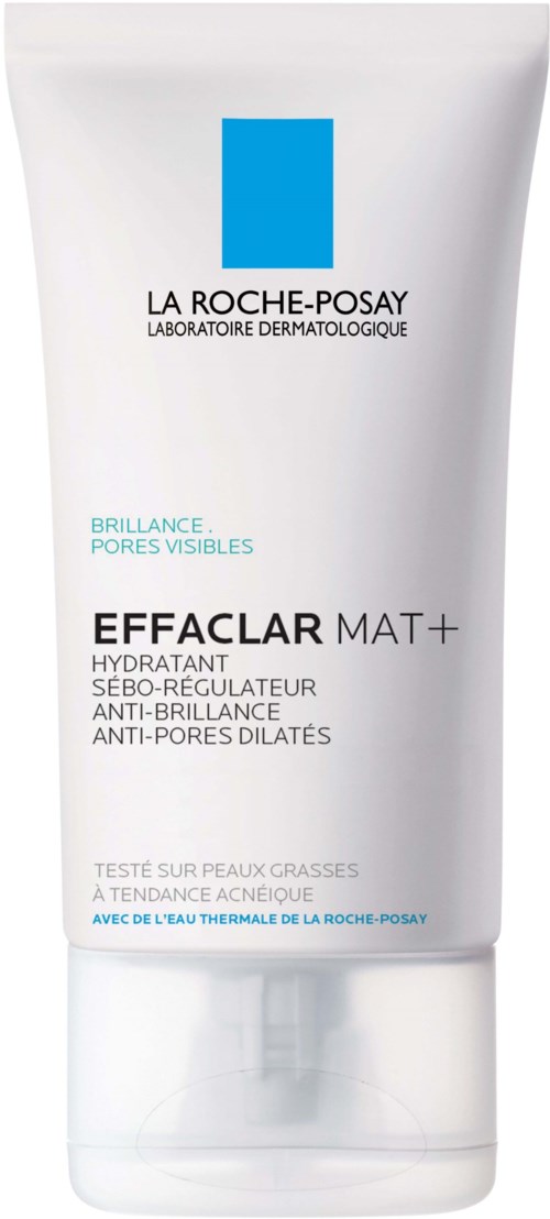 A white tube of face cream with blue and black text, featuring the La Roche-Posay logo and product name Effaclair.