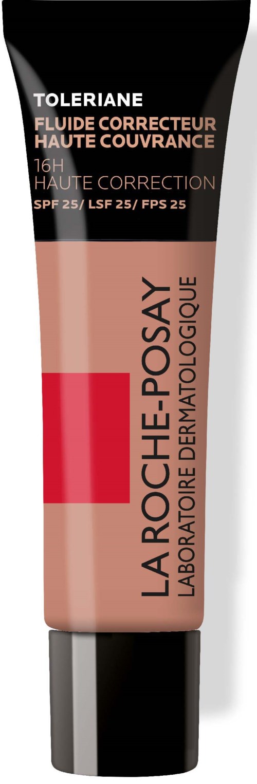 Eine Tube La Roche-Posay Foundation mit Farbtönen und SPF 25 geschrieben.