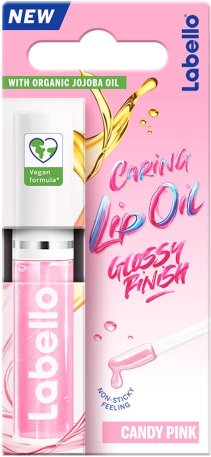 Lippenbalsem in snoeproze met biologische jojoba-olie, glanzende afwerking, comfortabele gevoel. Voor veganisten.