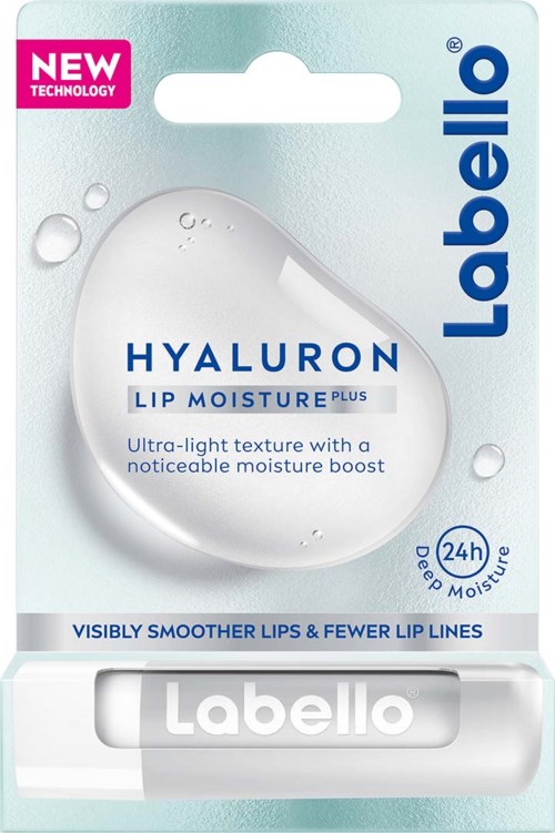 Labello Lip Moisture Plus met Hyaluron voor zichtbaar zachtere lippen en minder lijntjes. Tot 24 uur.