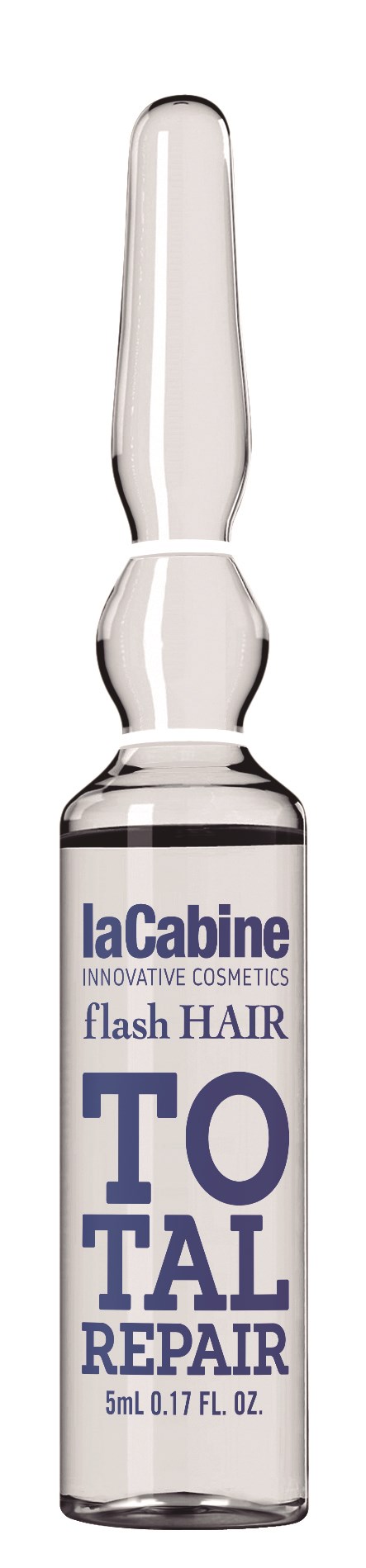 A small glass bottle labeled 'Total Repair' for hair, with a dropper cap, designed for hair treatment.