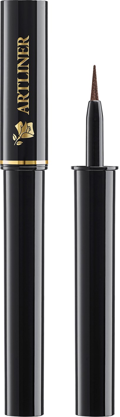 Ein schwarzer Lippenkonturenstift mit goldener und weißer Markierung auf dem Deckel.