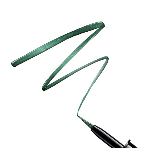 En grön krita eller marker använder en zigzag-linje.