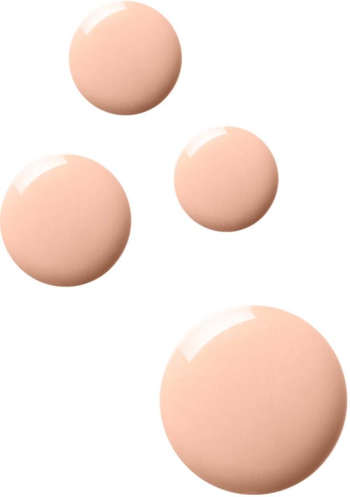 Five beige eggs of different sizes are arranged on a white background.