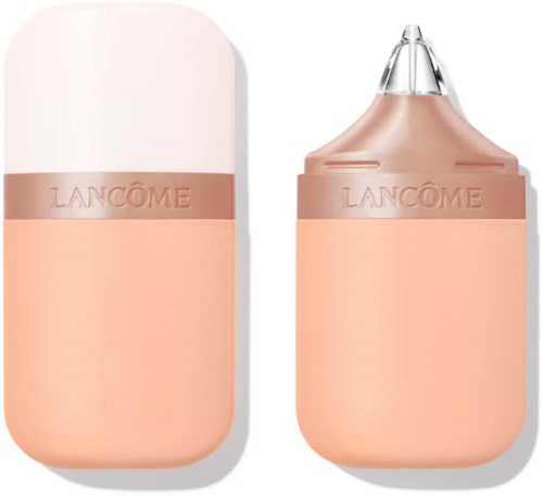 Lancôme makeup remover in a pink bottle with a white cap and a small nozzle.
