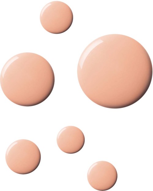 Zes gladde, ronde, beige objecten van verschillende groottes met glanzende oppervlakken op een witte achtergrond.