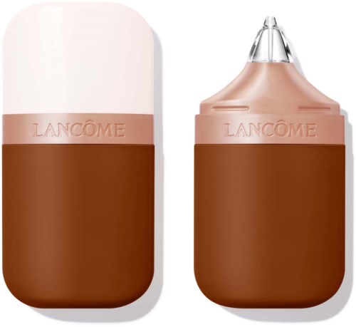A brown and pink Lancôme bottle with a removable cap and an applicator tip.