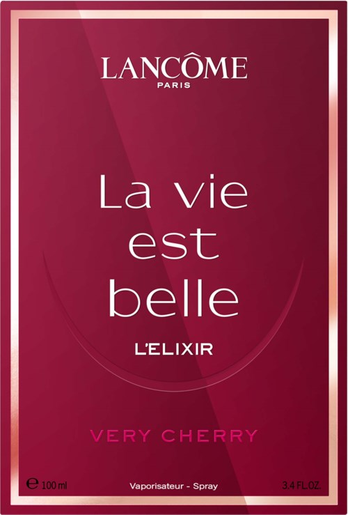 Lancôme La Vie Est Belle Very Cherry parfymflaska med mörk körsbärston.