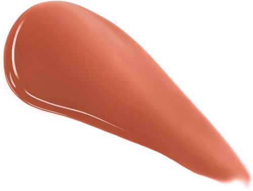 A swatch of cream or liquid makeup in a warm beige shade. Smoothly applied on a white background.