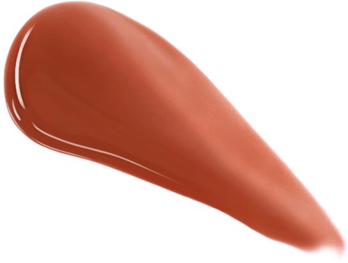 Smooth, peach-colored lipstick swatch on white background.