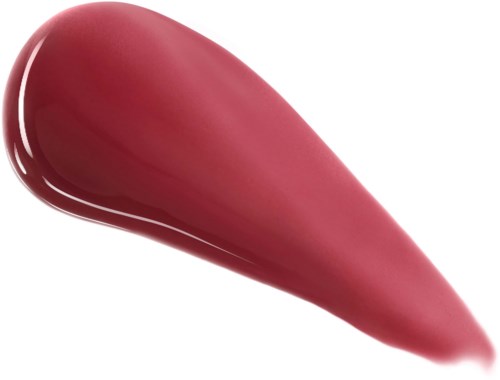 Pink lipstick smear on a white background.