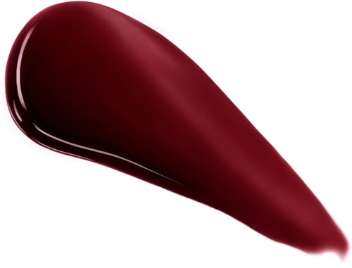 A deep red, smooth lipstick smear on a white background.
